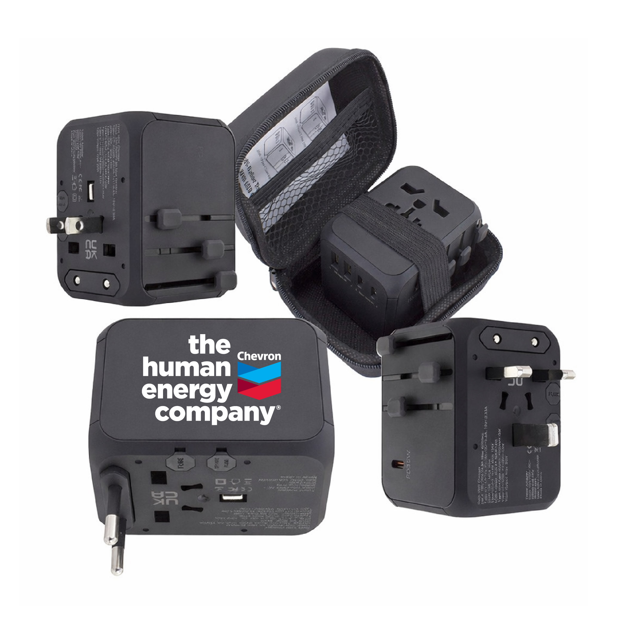 33W C Suite Universal Travel Adapter - Human Energy Logo